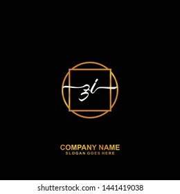 ZI Initial handwriting logo template vector