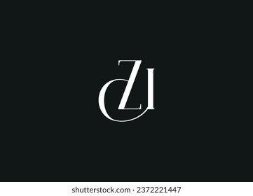 ZI  initial letter logo design and handwriting logo
