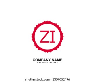 ZI initial logo template vector