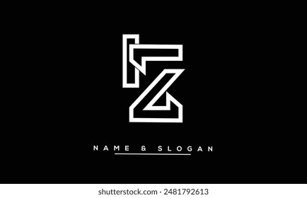 ZI, IZ Abstract Letters Logo Monogram