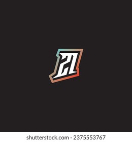 ZI letter combination cool logo esport initial and cool color gradattion ideas