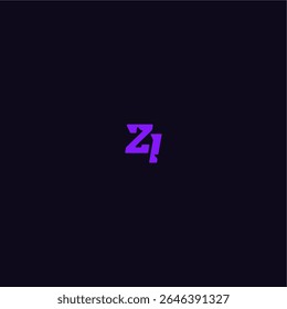 ZI letter cool and sporty design techno sport logo with bold monogram style