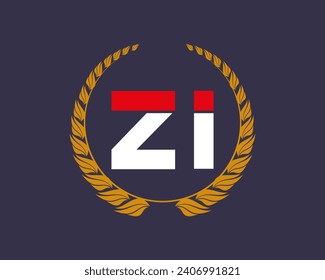 Ilustración de vectores de plantilla de diseño de logotipo inicial de carta zi en 2024