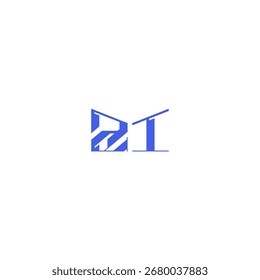 ZI Buchstaben Quadrat Konzept abstrakte Techno geometrischen Stil Monogramm anfängliche Logo-Design