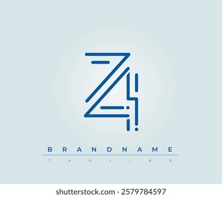 ZI Technology Letter Logo Template. This tech letter logo is a graphic mark that uses letters to represent a technology company.