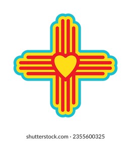 Zia symbol. Antient Native Americans sign vector isolated icon. New Mexico state logo.