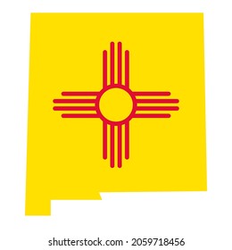 Zia symbol new mexico state shape icon. Clipart image isolated on white background