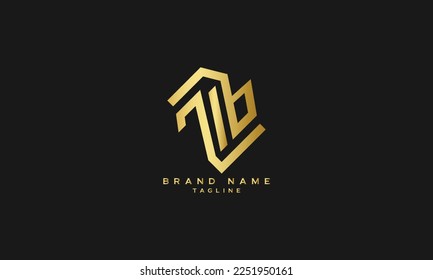 ZIB, 7IB, Abstract initial monogram letter alphabet logo design