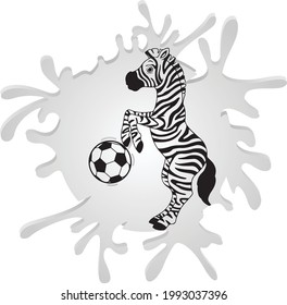Zibra Vector funny animals Cute animals: forest, farm, domestic, polar in cartoon style.