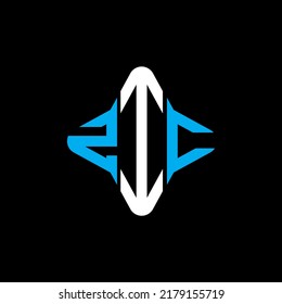 ZIC letter logo creative design with vector graphic