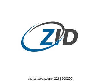 ZID letter creative modern elegant swoosh logo design