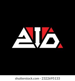 ZID triangle letter logo design with triangle shape. ZID triangle logo design monogram. ZID triangle vector logo template with red color. ZID triangular logo Simple, Elegant, and Luxurious design.