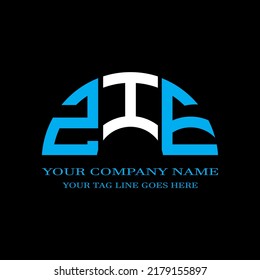 ZIE letter logo creative design with vector graphic