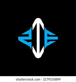 ZIE letter logo creative design with vector graphic