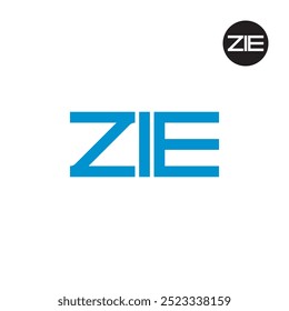 ZIE Logo Letter Monogram Design