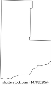 Ziebach County map in the state of south dakota
