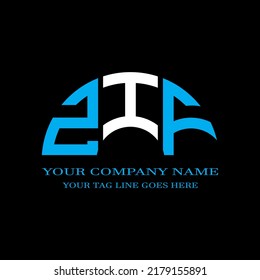 ZIF letter logo creative design with vector graphic