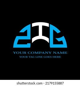 ZIG letter logo creative design with vector graphic