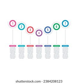 zig zig, wavy informational template. seven steps infographic template. infographic template for business, web, magazine, internet, annual report