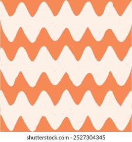 Zig zag abstract seamless pattern with orange and beige colour. Perfect for fabric, wallpapers and children's projects.