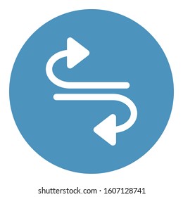 
Zig zag arrow, zig zag way Isolated Vector Icon which can be easily modified or edited
