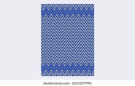 Zig zag blue fabric textile seamless pattern design for use.