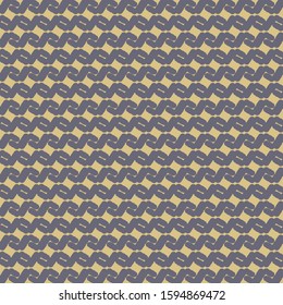Zig zag braided stripes. Decorative pattern in yellow and indigo. Wrapping paper.