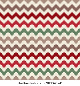 Zig zag classic colorful vector seamless pattern on background
