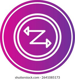 Zig Zag Colorful Icon Style
