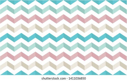 Zig zag colorful seamless pattern. Beautiful wallpaper with chevron shape. Print label, banner. Summer, winter, spring, fall, autumn background. Vector background.