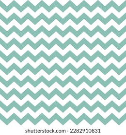 Zig zag Easter pattern. Regular chevron stripes of green and white color. Classic zigzag lines abstract geometry background. Seamless texture print. Vector illustration