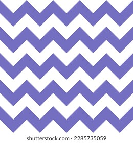 Zig zag Easter pattern. Regular chevron stripes of violet and white color. Classic zigzag lines abstract geometry background. Seamless texture print. Vector illustration
