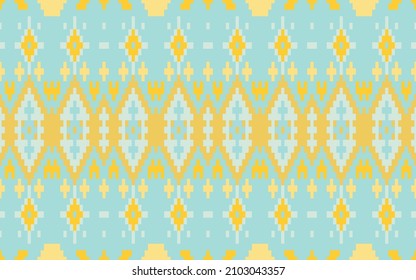 Zig zag ethnic ikat chevron design pattern background. ,carpet,  wallpaper, clothing, wrapping, Batik, fabric, Vector illustration. embroidery style.