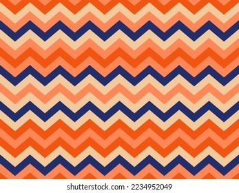 Zig zag geometric vector seamless pattern. Zig zag wallpaper print. Chevron futuristic endless pattern. Scrapbook striped design. Carpet ornament.