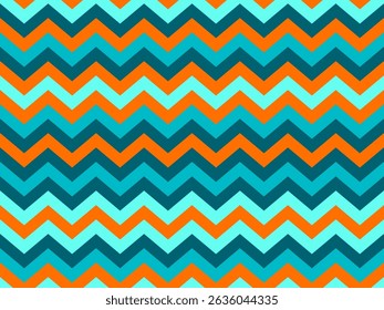 Zig zag geometric vector seamless pattern. Zig zag textile print. Chevron trendy endless pattern. Scrapbook striped geometry. Repeat structure traditional cloth print.