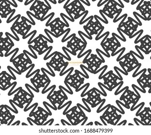 Zig Zag lines pattern. Black wavy line on white background. Abstract wave, vector illustration