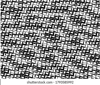  Zig Zag lines pattern. Black wavy line on white background. Abstract wave vector illustration. Digital paper for page fills, web designing, textile print. Vector art