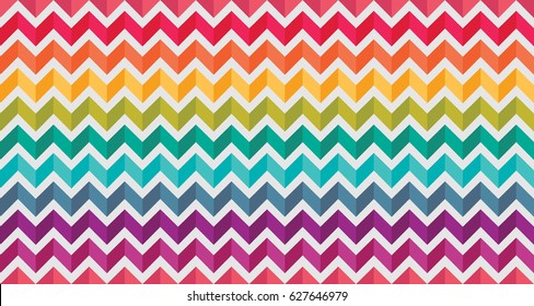 Zig Zag Lines Rainbow