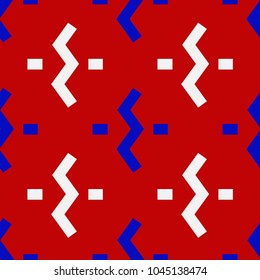 Zig zag link seamless pattern. Strict line geometric pattern for your design.