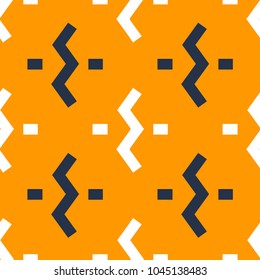 Zig zag link seamless pattern. Strict line geometric pattern for your design.