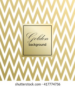 Zig zag pattern. Gold pattern. Classic background. Vector illustration.