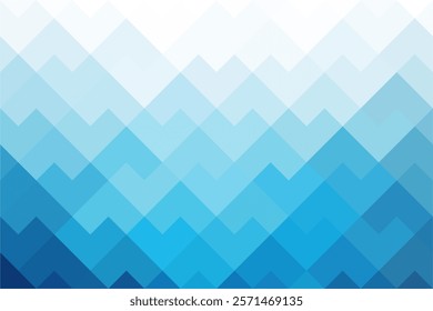 Zig zag pattern on gradient blue background. Geometric puzzle abstract design for banner, flyer, paper art, art printing, wallpaper, leaflet, backdrop, textile, and more.