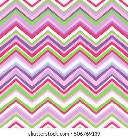 Zig zag pattern trendy color seamless. 