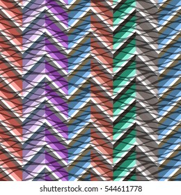 Zig zag pattern vector abstract. Colorful zigzag background.