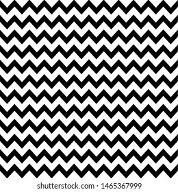 Zig Zag Pattern Vector Art Black & White for Background or Wallpaper
