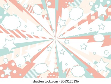 zig zag patterned effect line and comic speech bubble