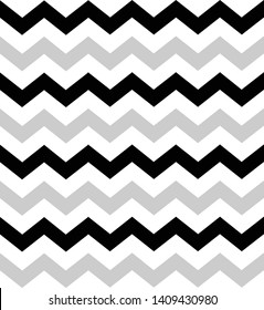 Zig Zag Pattern/wallpaper/texture Vector Design Grey,black On White Background