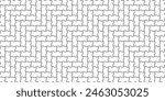 Zig zag paving blocks pattern. Seamless landscape interlocking herringbone brick texture in vector. Digital and print background wallpaper visual material. 