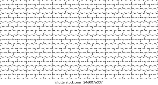 Bloques de pavimentación Zig zag. Patrón de dos baldosas. Textura de ladrillo entrelazada del metro sin costuras en Vector. Textura de fondo digital moderna.	