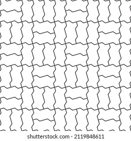 Zig zag shape paving blocks design. Seamless interlocking brick layout in vector no.7